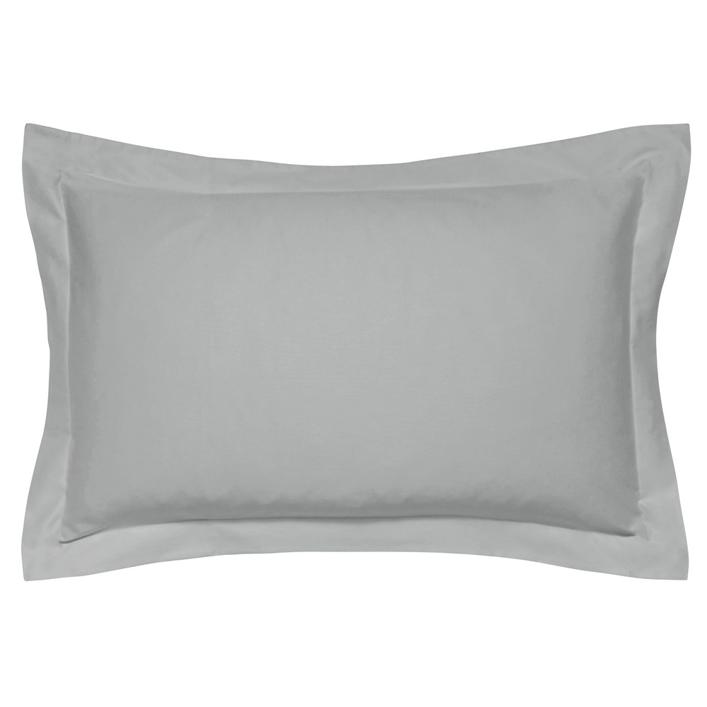 Plain Oxford Pillowcase By Bedeck of Belfast in Grey
